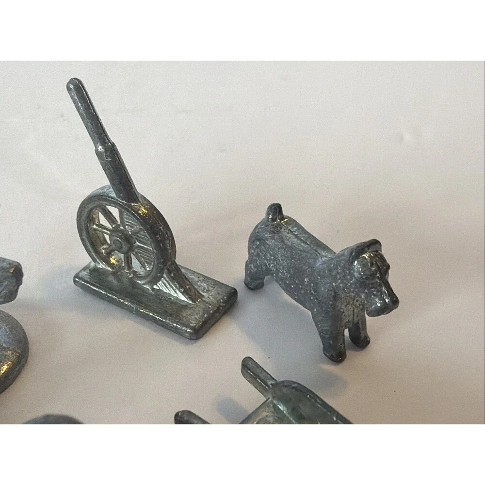 Monopoly Replacement Tokens Battleship Dog Horse Boot Cannon Hat Thimble Vintage